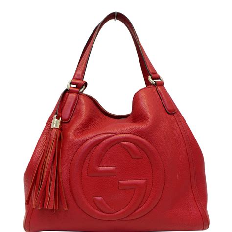 gucci red soho tote|Gucci soho tote medium.